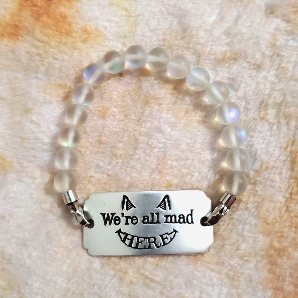 Beaded We're All Mad Here Bracelet